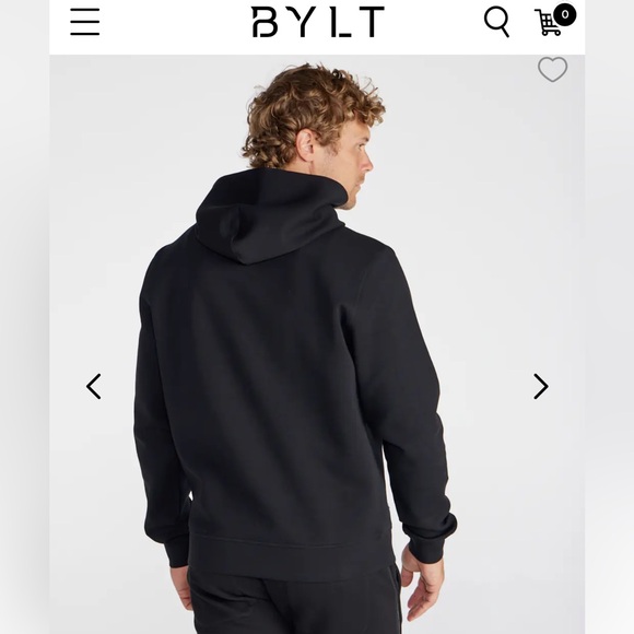 BYLT Basics Men’s Roamknit Black Hoodie - Picture 3 of 7